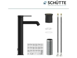 Schütte Einhebelmischer<Waschtischarmatur Los Angeles für Aufsatzwaschbecken Schwarz Matt