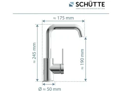 Schütte Einhebelmischer<Waschtischarmatur Los Angeles Chrom
