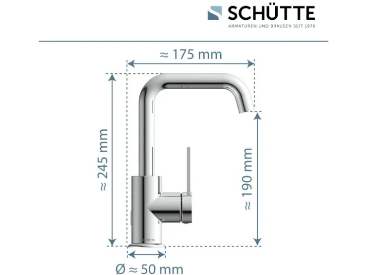 Schütte Einhebelmischer<Waschtischarmatur Los Angeles Chrom