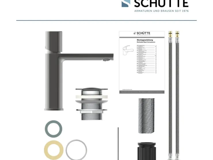 Best Schütte Waschtischarmatur New York Graphit Matt