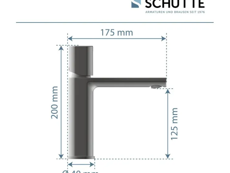 Best Schütte Waschtischarmatur New York Graphit Matt