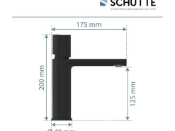 New Waschtischarmatur New York Schwarz Matt Einhebelmischer