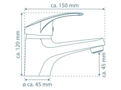 Best Waschtischarmatur Niederdruck Orazi Chrom Zweigriffarmatur