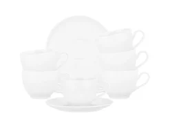 Hot Seltmann Weiden Amina Kaffeetasse mit Untertasse 250 ml 6er Set Weiß