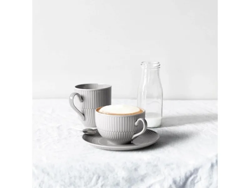 Sale Amina Milchkaffeetasse mit Untertasse 350 ml 6er Set Seladon Geschirr