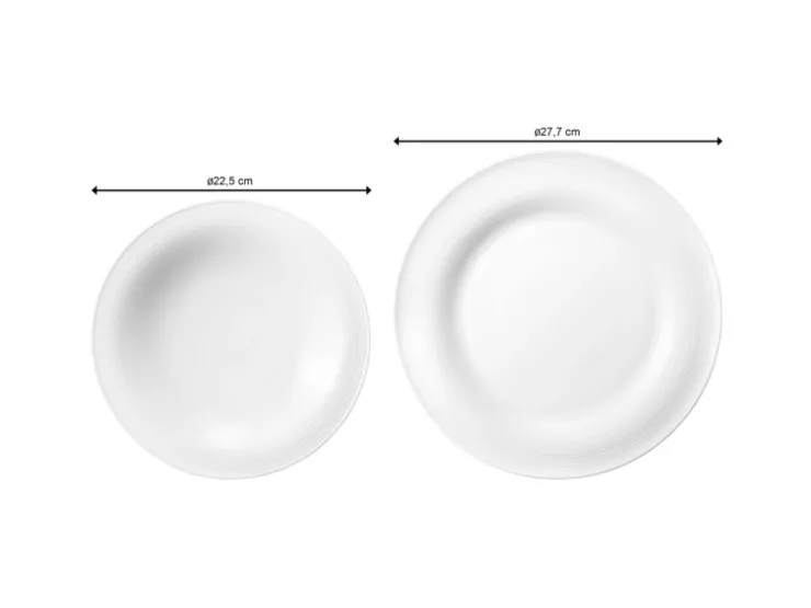 Seltmann Weiden Geschirr<Beat Coor Glaze Tafelservice 12-teilig Weiß