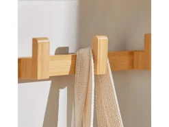 Best Flurgarderobe Wandgarderobe Handtuchhalter aus Bambus FHK06-N Küchen-Ordnungssysteme