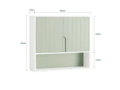 SoBuy Hängeschrank Badezimmerschrank Wandschrank Küchenschrank BZR140-GR