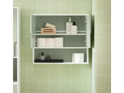 SoBuy Hängeschrank Badezimmerschrank Wandschrank Küchenschrank BZR140-GR