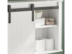 Hot Hängeschrank mit Schiebetür Wandschrank Badezimmerschrank BZR71-W Küchenschränke