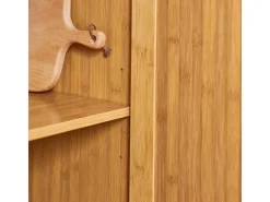 SoBuy Kücheninseln|Servierwagen<Kücheninsel Küchenwagen Küchenschrank Servierwagen Bambus 115cm FKW69-N
