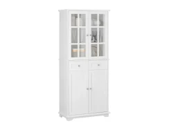 SoBuy Küchenschränke<Küchenschrank Hochschrank Badezimmerschrank Buffet Kommode FSB76-W