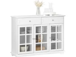 Best SoBuy Küchenschrank Kücheninsel Kommode Sideboard Buffet Weiß FSB77-W