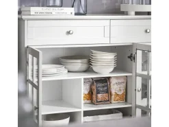 Best SoBuy Küchenschrank Kücheninsel Kommode Sideboard Buffet Weiß FSB77-W