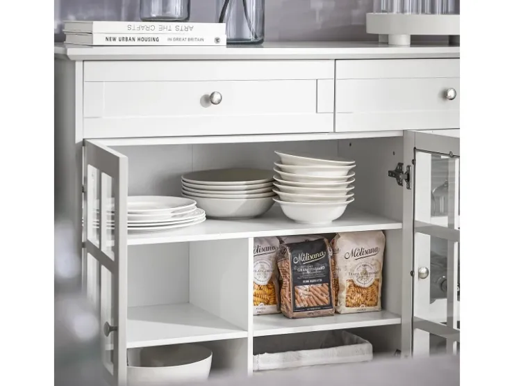 Best SoBuy Küchenschrank Kücheninsel Kommode Sideboard Buffet Weiß FSB77-W