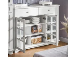 Best SoBuy Küchenschrank Kücheninsel Kommode Sideboard Buffet Weiß FSB77-W
