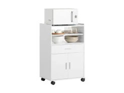 New SoBuy Küchenschrank Küchenwagen Mikrowellenschrank Servierwagen FSB09-W