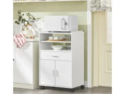 New SoBuy Küchenschrank Küchenwagen Mikrowellenschrank Servierwagen FSB09-W