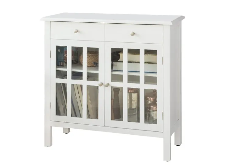 Hot SoBuy Küchenschrank Kommode Sideboard Flurschrank Wohnzimmerschrank FSB23-W
