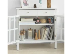 Hot SoBuy Küchenschrank Kommode Sideboard Flurschrank Wohnzimmerschrank FSB23-W