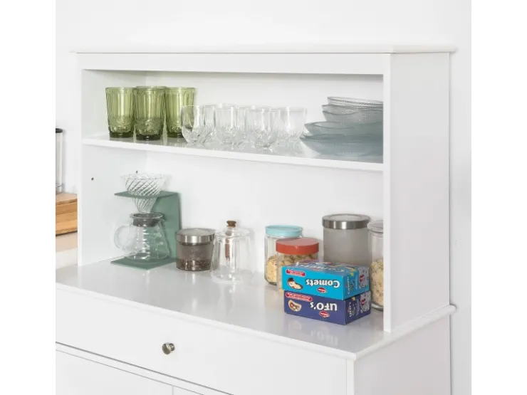 SoBuy Küchenschränke<Küchenschrank mit 2 Türen Sideboard Buffetschrank Kommode Weiß FSB26-W