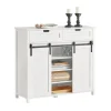 Online Küchenschrank Sideboard mit Schiebetür Buffet Kommode Weiß FSB74-W Küchenschränke