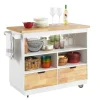 Küchenwagen Kücheninsel Rollwagen Sideboard Servierwagen FKW107-WN Kücheninseln|Servierwagen