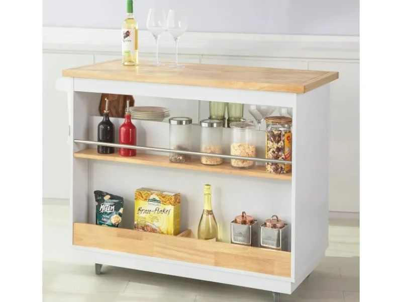 Küchenwagen Kücheninsel Rollwagen Sideboard Servierwagen FKW107-WN Kücheninseln|Servierwagen