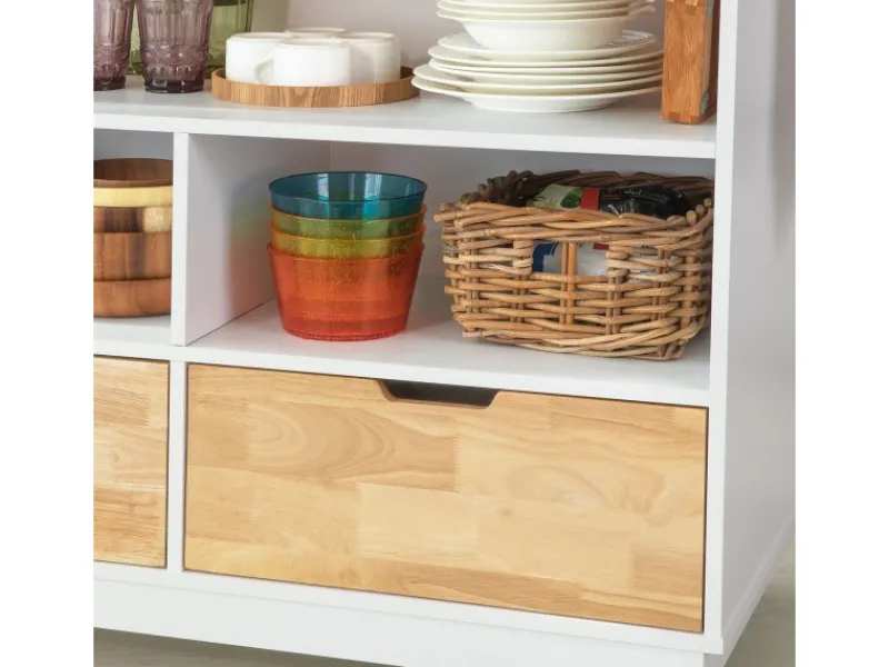 Küchenwagen Kücheninsel Rollwagen Sideboard Servierwagen FKW107-WN Kücheninseln|Servierwagen