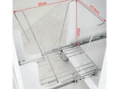 Hot SoBuy Küchenwagen mit Edelstahltop Küchenschrank Rollwagen Weiß FKW33-W
