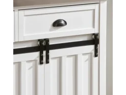 Outlet Küchenwagen mit Flaschenablage Küchenschrank Servierwagen Weiß FKW94-W Küchenschränke