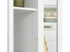 SoBuy Servierwagen|Schneidebretter<Küchenwagen Servierwagen mit 3 Ablagefächern Küchenregal 60x90x40cm Weiß FKW75-WN