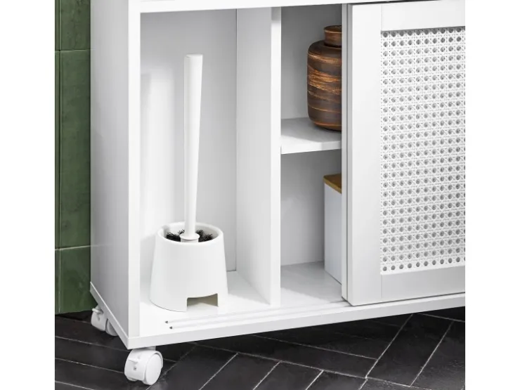 Online SoBuy Nischenregal Nischenschrank mit Rollen Küchenregal Rollwagen 20cm BZR119-W