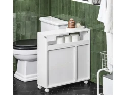 Online SoBuy Nischenregal Nischenschrank mit Rollen Küchenregal Rollwagen 20cm BZR119-W