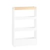 Outlet SoBuy Nischenwagen mit 4 Etagen Küchenregal Schmal Weiß 15x80x50cm NSR12-W