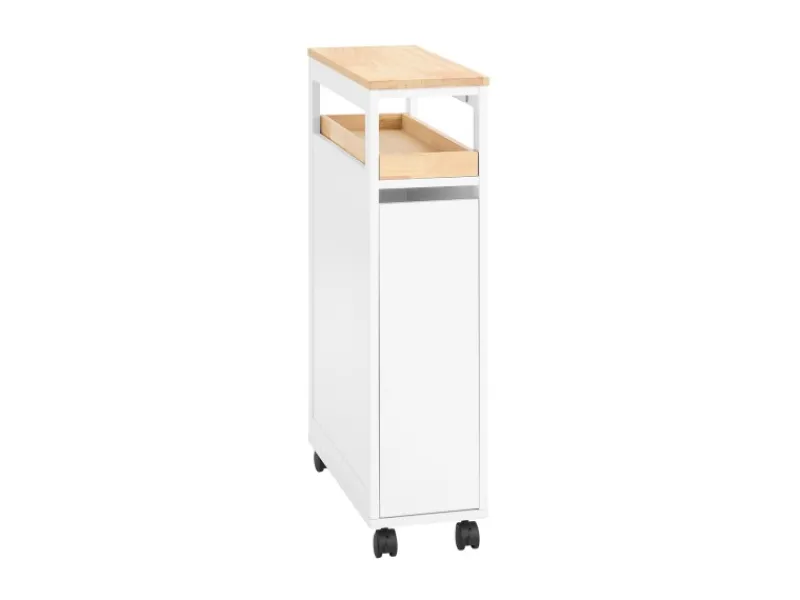 Nischenwagen mit 3 Schubladen Schmal Küchenregal Natur 20x79x51cm NSR11-WN Küchenregale
