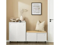 Sale Schuhschrank Küchenschrank Sideboard Kommode Weiß FSB62-W Küchenschränke