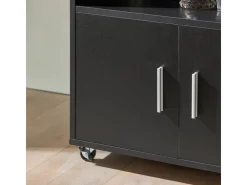 Hot SoBuy Servierwagen Küchenwagen Rollwagen Küchenrollwagen Schwarz FKW113-SCH