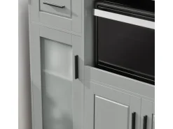 Sale SoBuy Sideboard auf Rollen Küchenwagen Mikrowellenschrank Rollwagen FSB78-HG