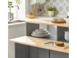 Online Sideboard Kücheninsel mit Arbeitsfläche Küchenschrank Kommode FSB36-HG Küchenschränke|Kücheninseln