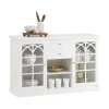 New SoBuy Sideboard Küchenschrank Kommode Flurschrank Buffet Weiß FSB79-W