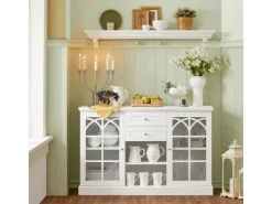 New SoBuy Sideboard Küchenschrank Kommode Flurschrank Buffet Weiß FSB79-W