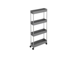 Songmics Küchen-Ordnungssysteme<Rollwagen 4 Ebenen 12,5 cm x 40 cm x 88 cm Grau
