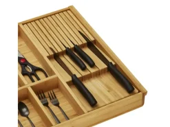 Clearance Bambus Messereinsatz 448 x 174 x 45 mm Für ORGA-BOX 1 Besteckeinsätze Ab 497 mm 600 mm Korpusbreite Besteckkästen