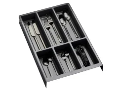 SOTECH Besteckkästen<Besteckeinsatz SEPARADO Individual Genarbt 300 x 474 x 51 mm Schubladeneinsatz Ab 40cm Schrankbreite Schiefergrau