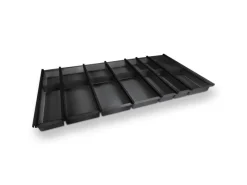 Best Cuisio Besteckeinsatz Höhe 55mm Transluzent Anthrazit mit Messerblock Für Blum Legrabox 473mm Korpusbreite 1000mm Besteckkästen