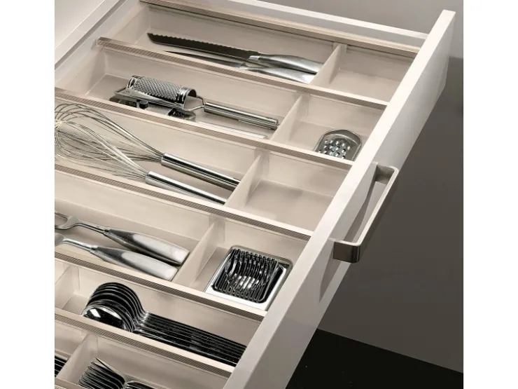 Discount SOTECH Cuisio Besteckeinsatz 900 mm Höhe 55 mm Transluzent Weiß mit Messerblock