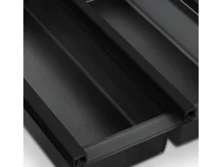 Hot Cuisio Besteckeinsatz Höhe 55mm Transluzent Anthrazit mit Messerblock Für Blum Legrabox 473mm Korpusbreite 900mm Besteckkästen