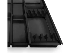 SOTECH Besteckkästen<Cuisio Besteckeinsatz Höhe 55mm Transluzent Anthrazit mit Messerblock Für Blum Legrabox 473mm Korpusbreite 800mm