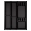SOTECH Besteckkästen<Cuisio Besteckeinsatz Höhe 55mm Transluzent Anthrazit mit Messerblock Für Blum Legrabox 473mm Korpusbreite 450mm